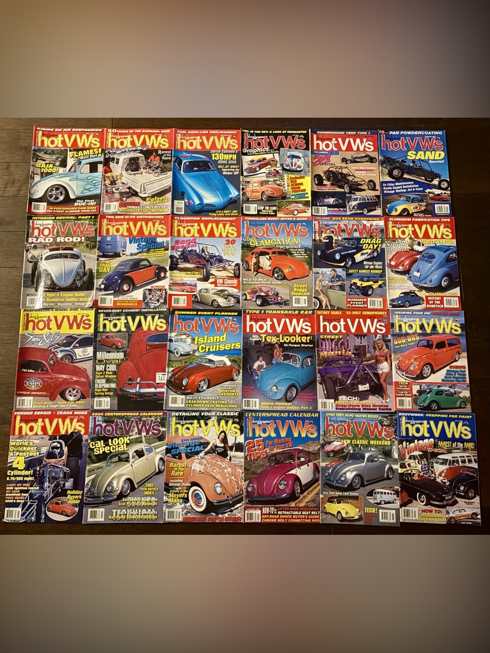 Hot VW's Magazine Lot of 24 from 1990s - 2000s Volkswagen Magazines Rare